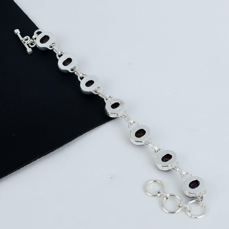 Crystal Quartz Bracelet | 925 Sterling Silver | Handmade Clear Quartz Healing Bracelet