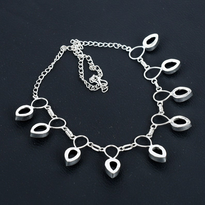 Black Onyx Necklace | 925 Sterling Silver Pendant | Handmade Gemstone Necklace | Protection & Strength Jewelry