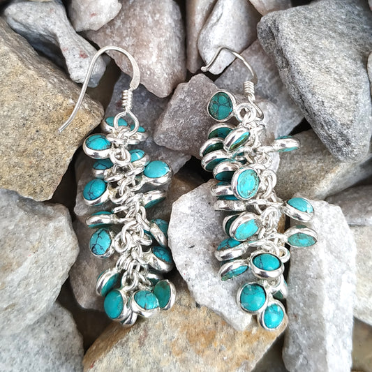 White stone earring